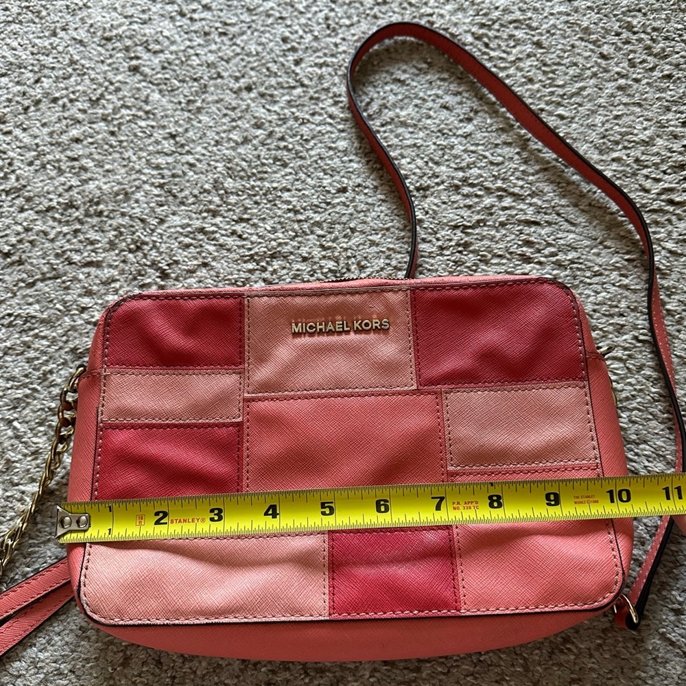 Michael Kors Pink And Red Patchwork Crossbody Bag - image 5